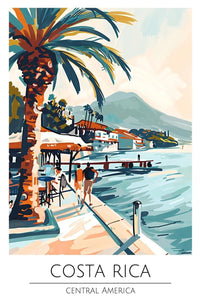 Costa Rica Coastal Escape Travel Poster PosterGoat