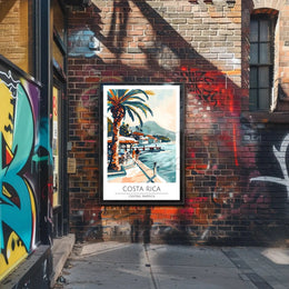 Costa Rica Coastal Escape Travel Poster PosterGoat