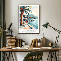 Costa Rica Coastal Escape Travel Poster PosterGoat