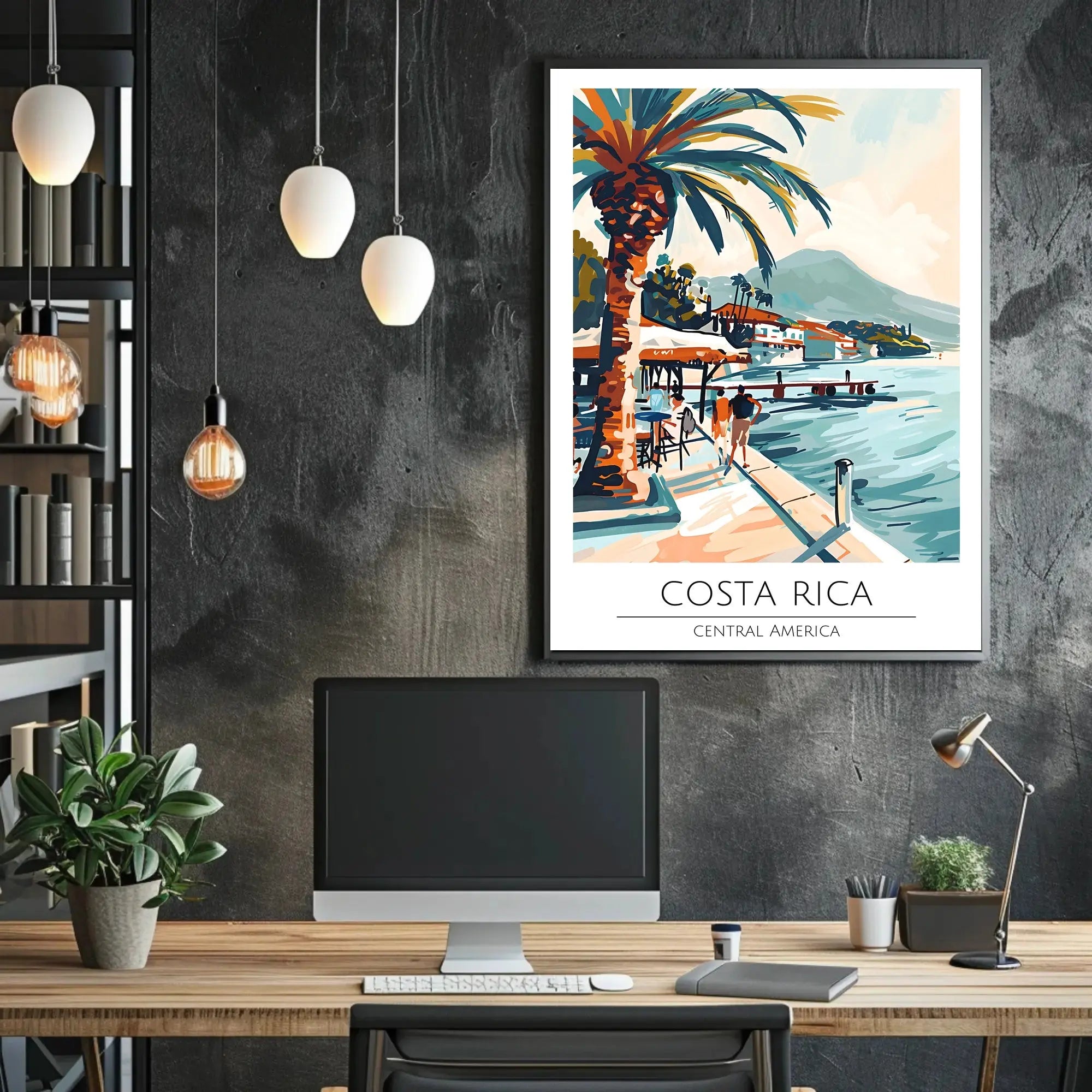 Costa Rica Coastal Escape Travel Poster PosterGoat