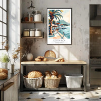 Costa Rica Coastal Escape Travel Poster PosterGoat