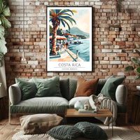 Costa Rica Coastal Escape Travel Poster PosterGoat