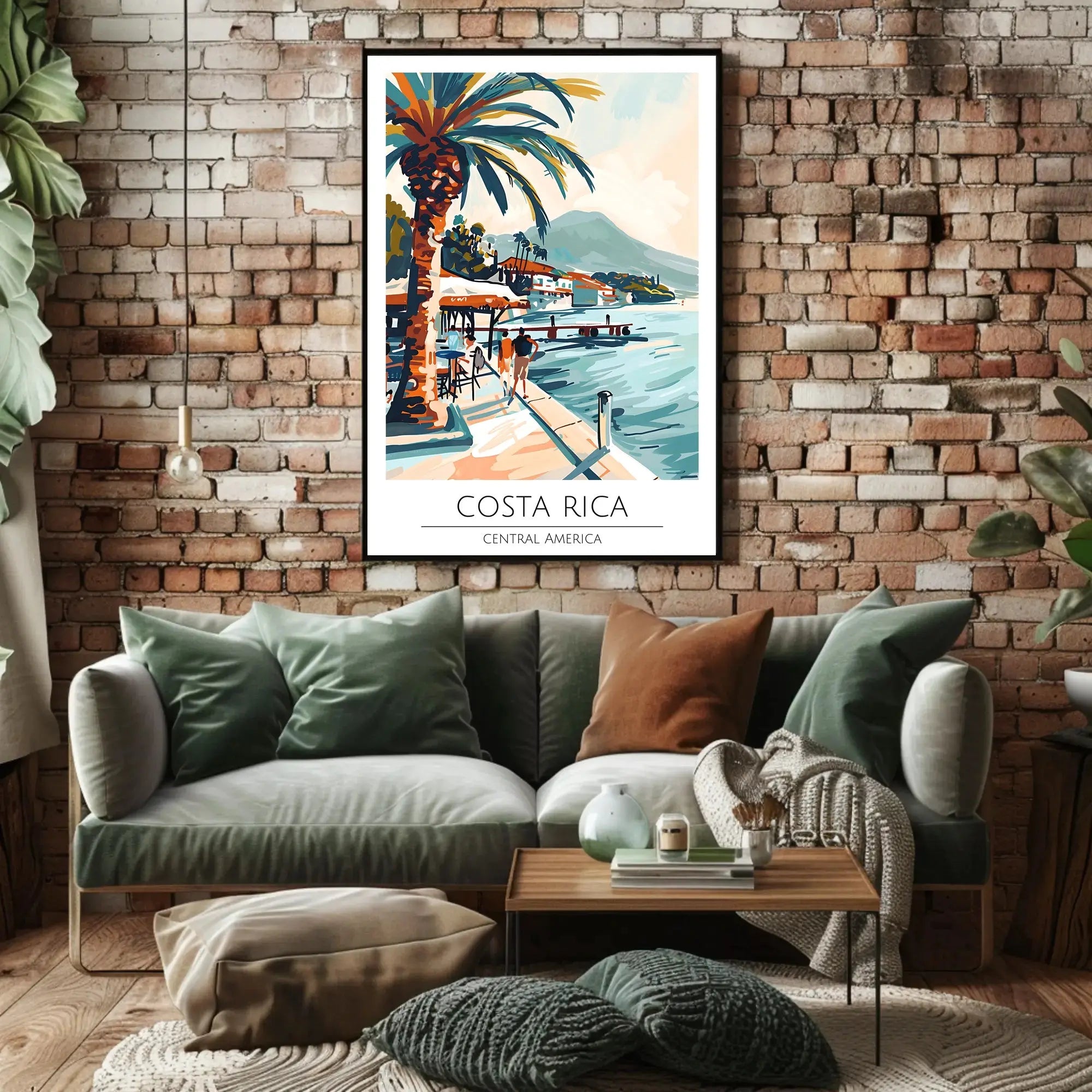 Costa Rica Coastal Escape Travel Poster PosterGoat