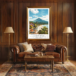 Costa Rica Tropical Beach Scenic View Travel Poster PosterGoat