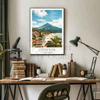 Costa Rica Tropical Beach Scenic View Travel Poster PosterGoat