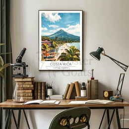 Costa Rica Tropical Beach Scenic View Travel Poster PosterGoat