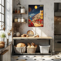 Costa del Sol Night Scene Travel Poster PosterGoat