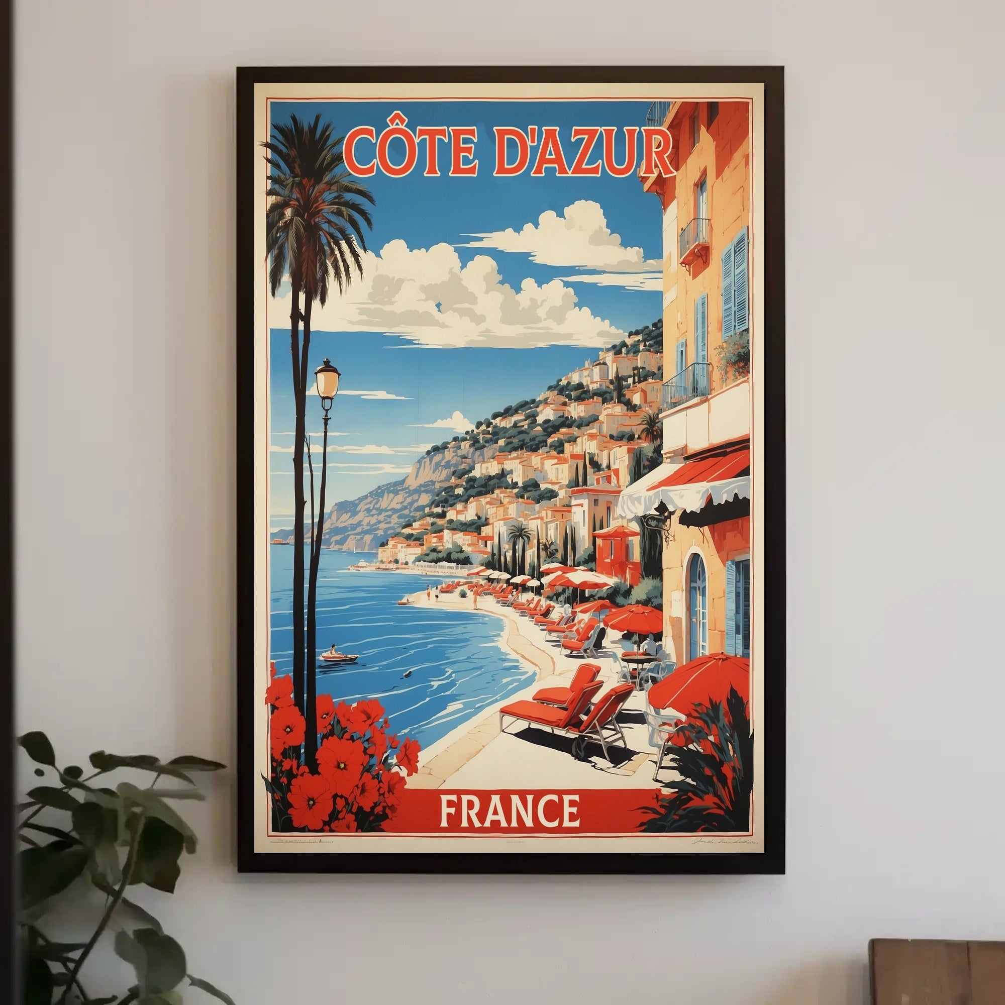 Côte d'Azur Coastal Vintage Travel Poster PosterGoat