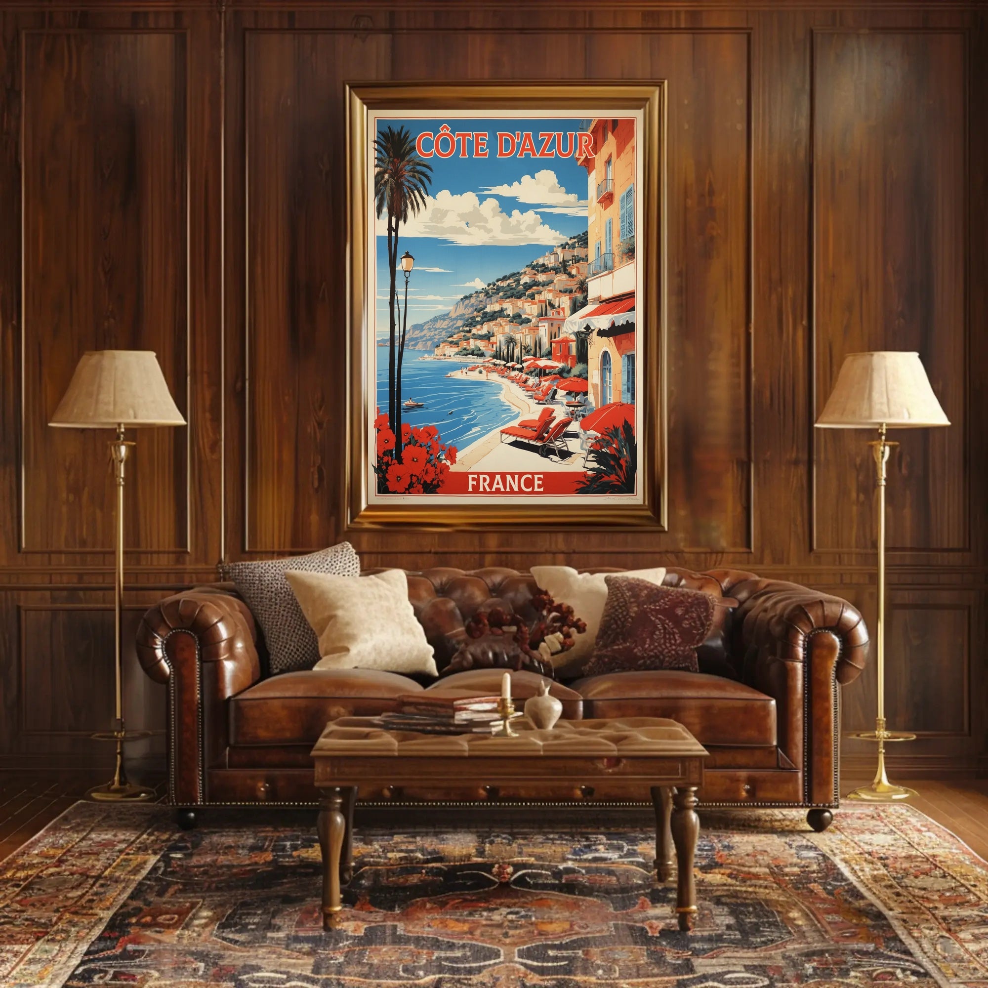 Côte d'Azur Coastal Vintage Travel Poster PosterGoat