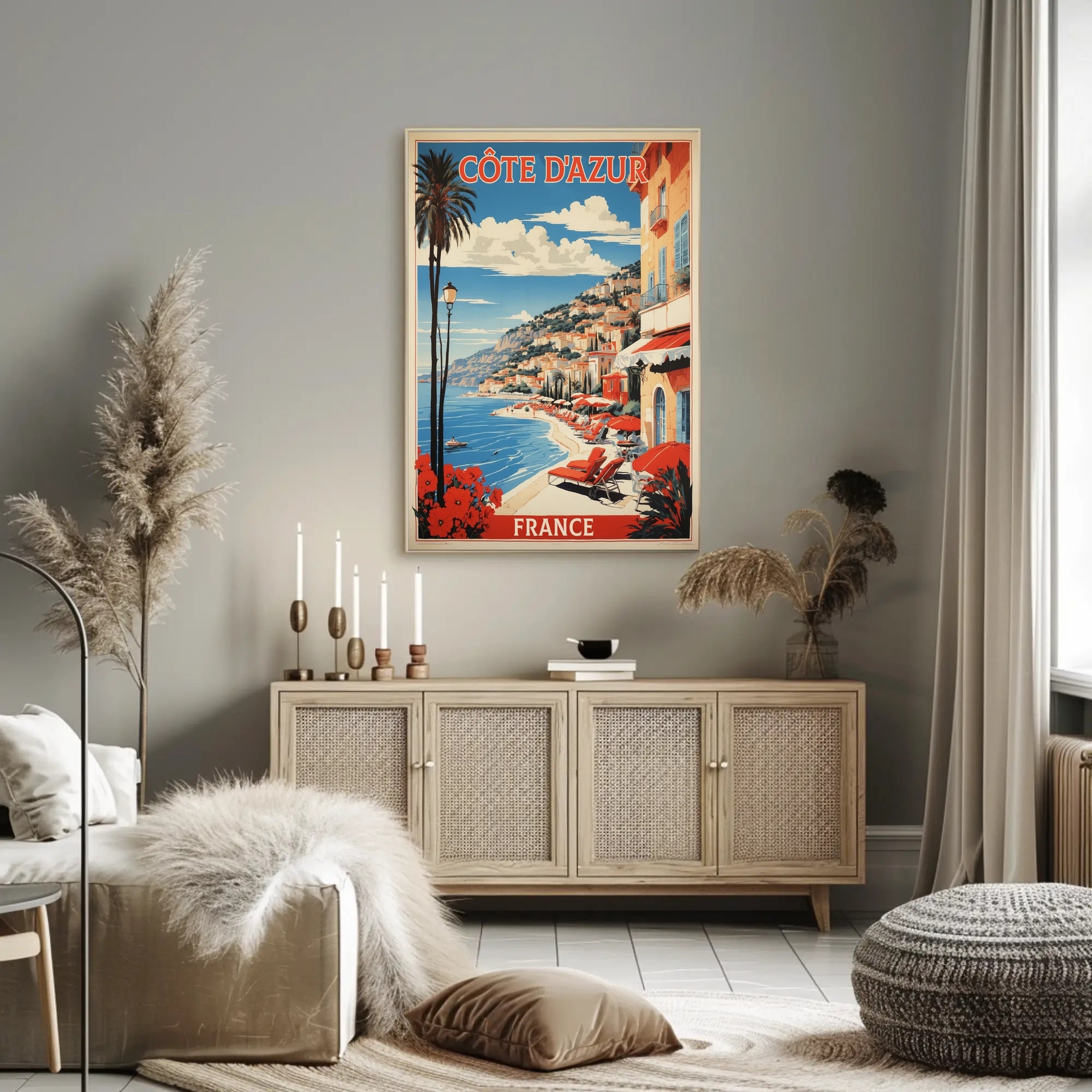 Côte d'Azur Coastal Vintage Travel Poster PosterGoat