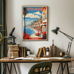 Côte d'Azur Coastal Vintage Travel Poster PosterGoat