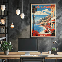 Côte d'Azur Coastal Vintage Travel Poster PosterGoat