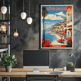 Côte d'Azur Coastal Vintage Travel Poster PosterGoat