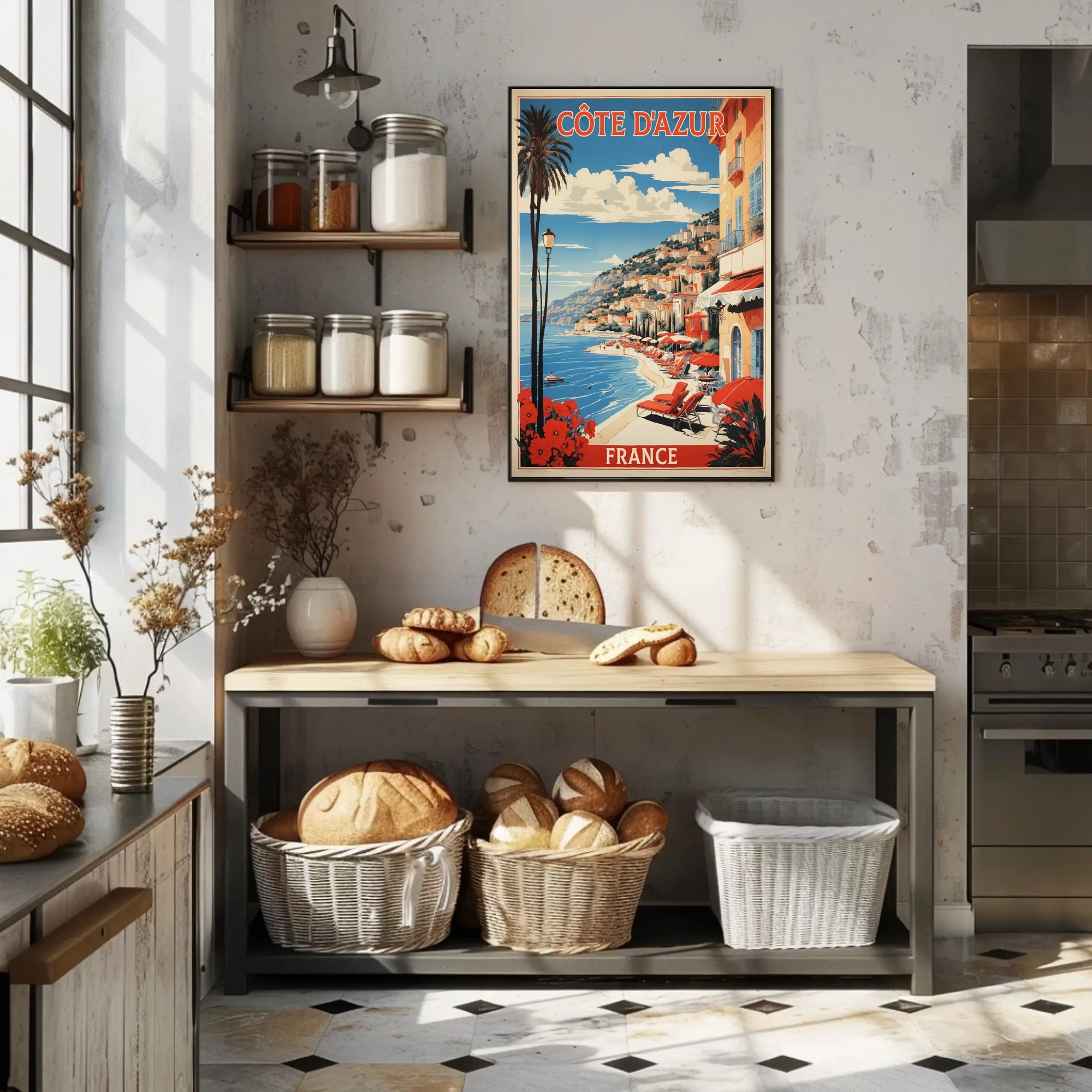 Côte d'Azur Coastal Vintage Travel Poster PosterGoat