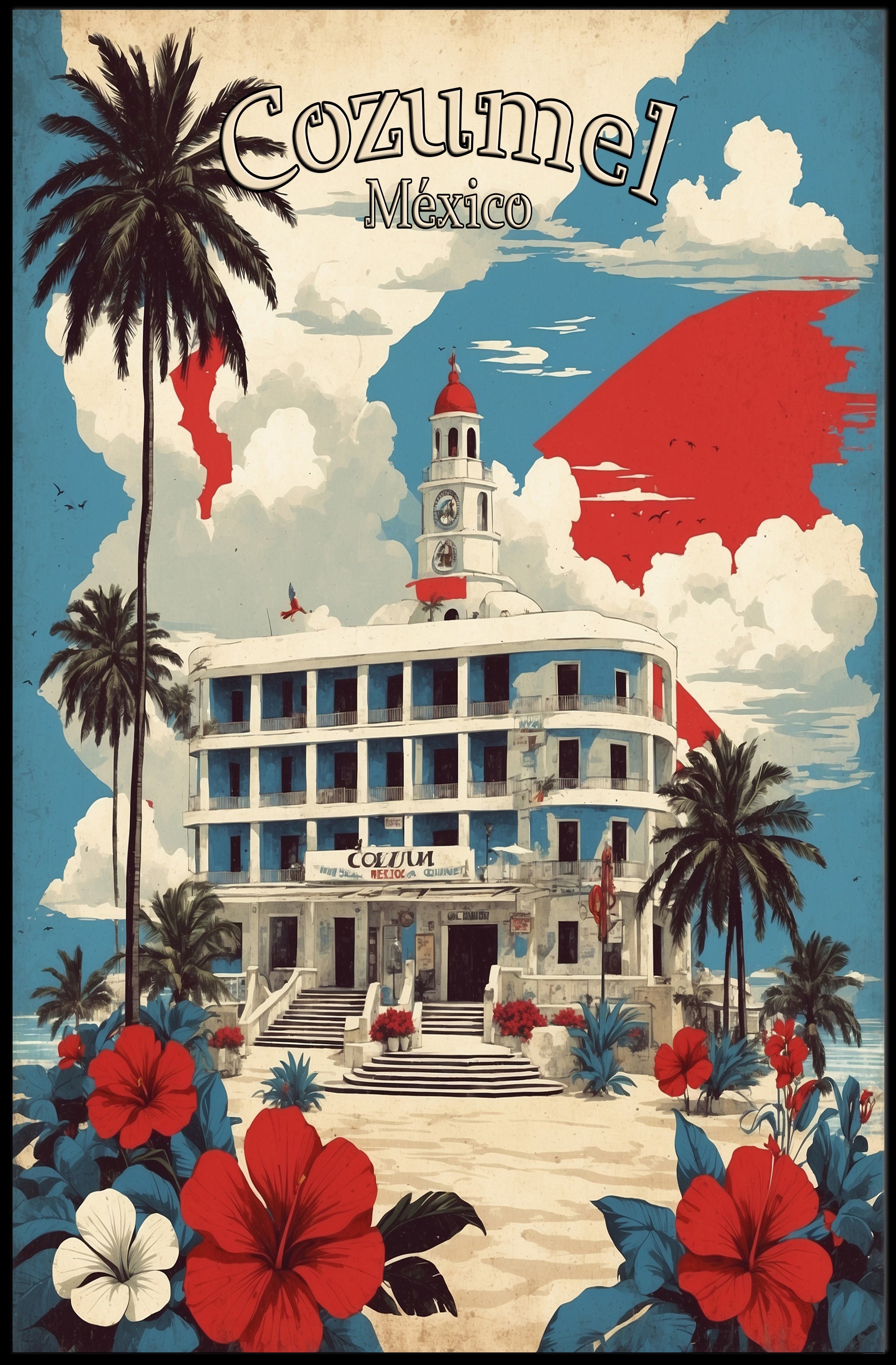 Cozumel Charm: Vintage Travel Poster PosterGoat