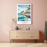 Cozumel Coastal Scene Travel Poster PosterGoat