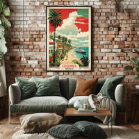 Cozumel Coastal Vintage Travel Poster PosterGoat