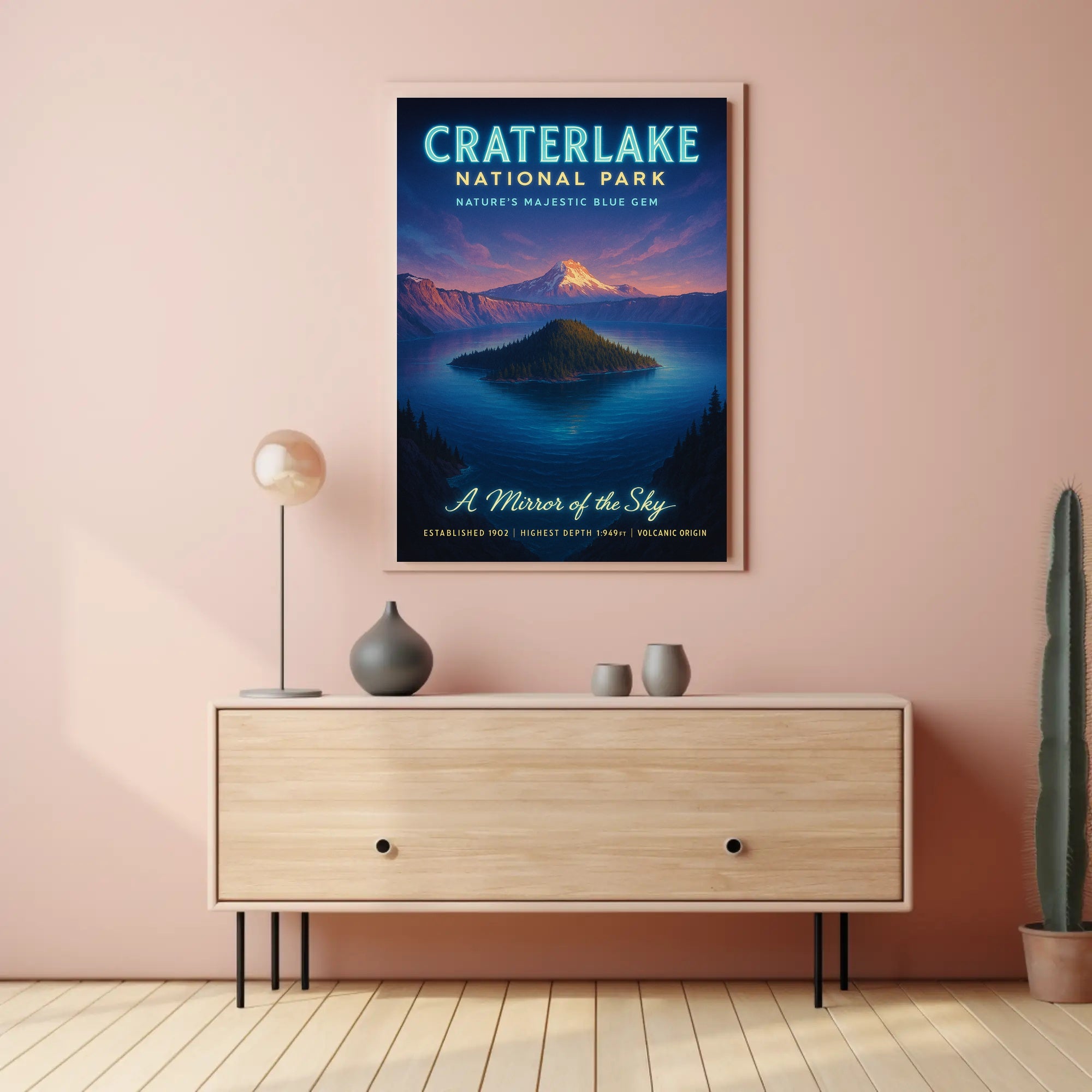Crater Lake National Park Poster Nature's Blue Gem PosterGoat