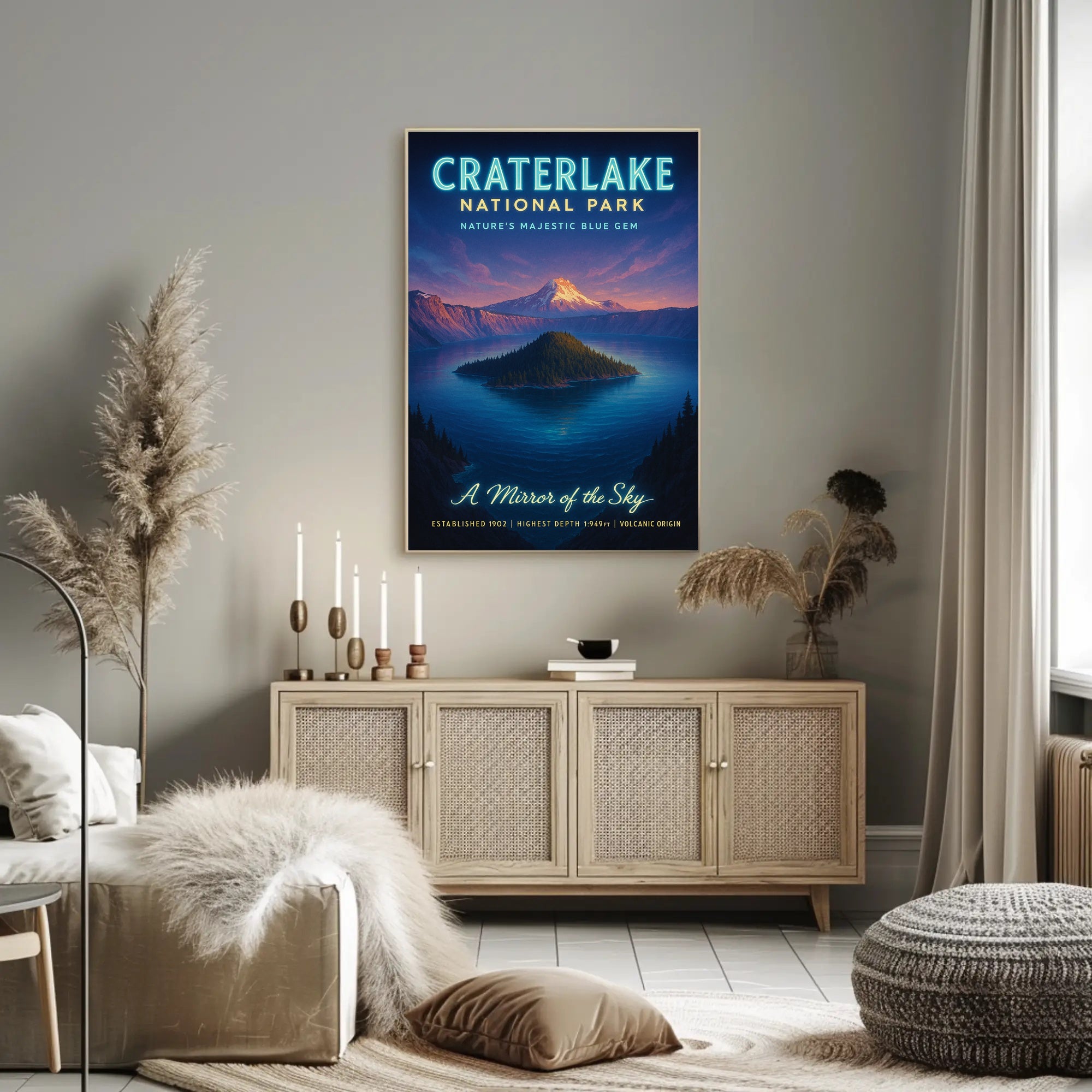 Crater Lake National Park Poster Nature's Blue Gem PosterGoat