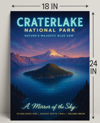 Crater Lake National Park Poster Nature's Blue Gem PosterGoat