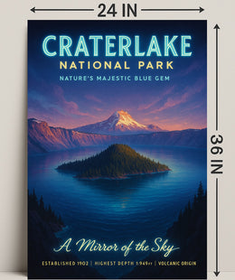 Crater Lake National Park Poster Nature's Blue Gem PosterGoat