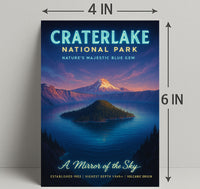 Crater Lake National Park Poster Nature's Blue Gem PosterGoat