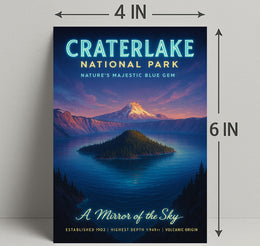 Crater Lake National Park Poster Nature's Blue Gem PosterGoat