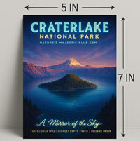Crater Lake National Park Poster Nature's Blue Gem PosterGoat