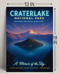 Crater Lake National Park Poster Nature's Blue Gem PosterGoat