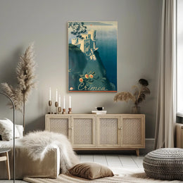 Crimea Coastal Castle Vintage Travel Poster PosterGoat