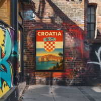 Croatia Coastal Charm Vintage Travel Poster PosterGoat