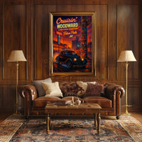 Cruisin' Woodward Classic Car Cultural Heritage Poster PosterGoat