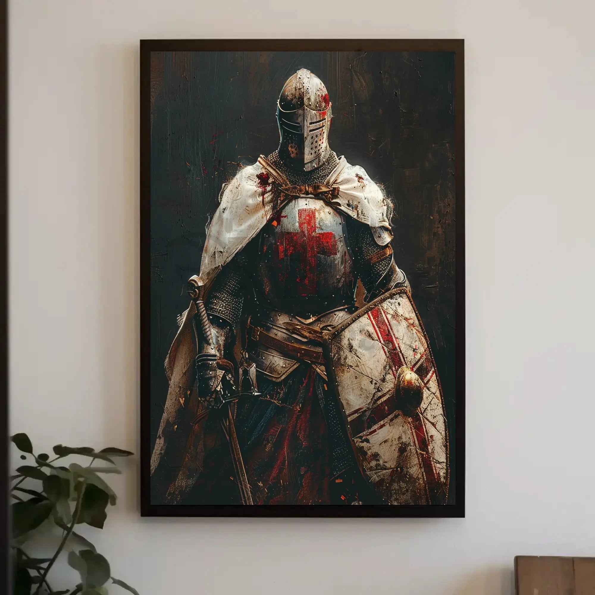 Crusader Knight in Battle Drama Historical or Presidential Poster PosterGoat