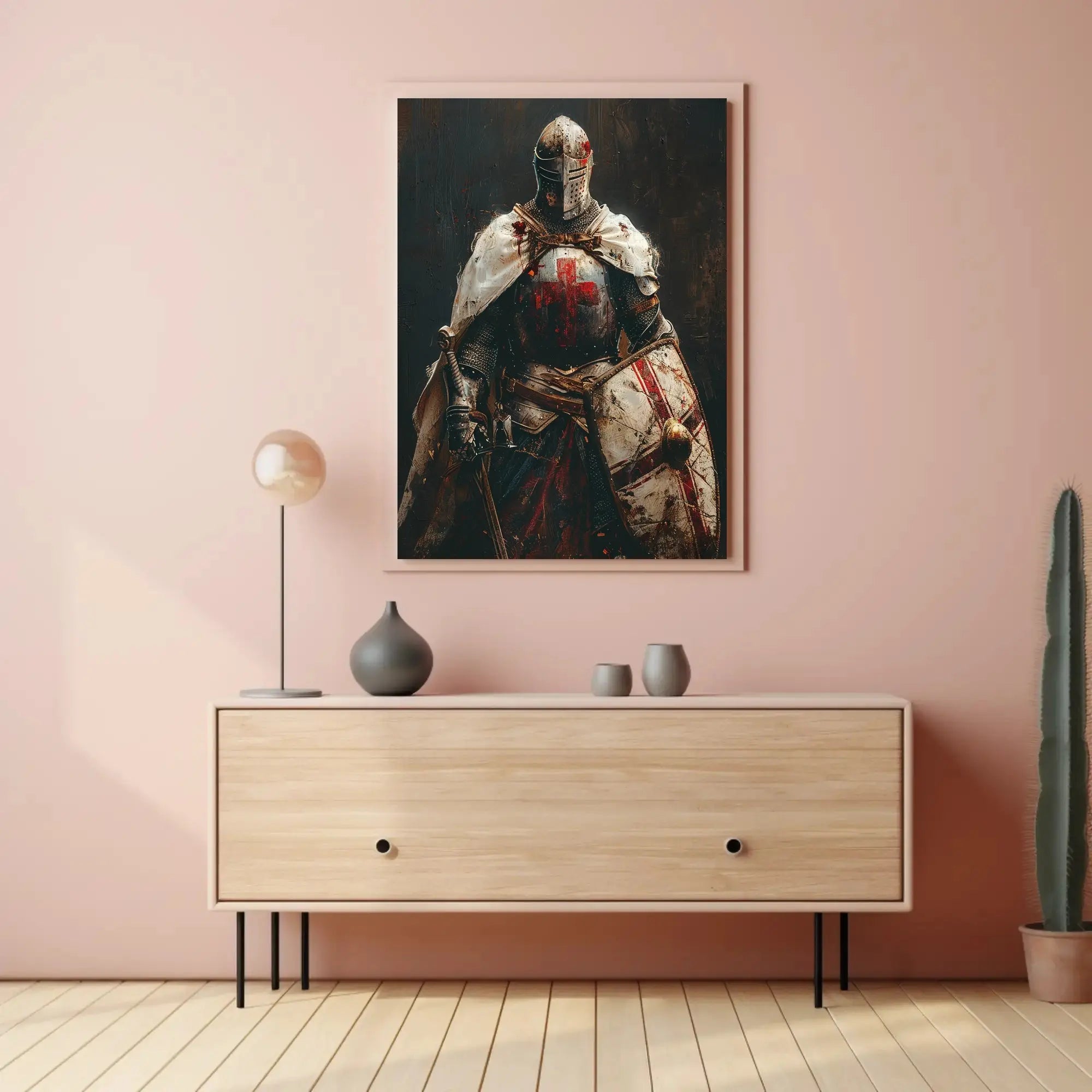 Crusader Knight in Battle Drama Historical or Presidential Poster PosterGoat