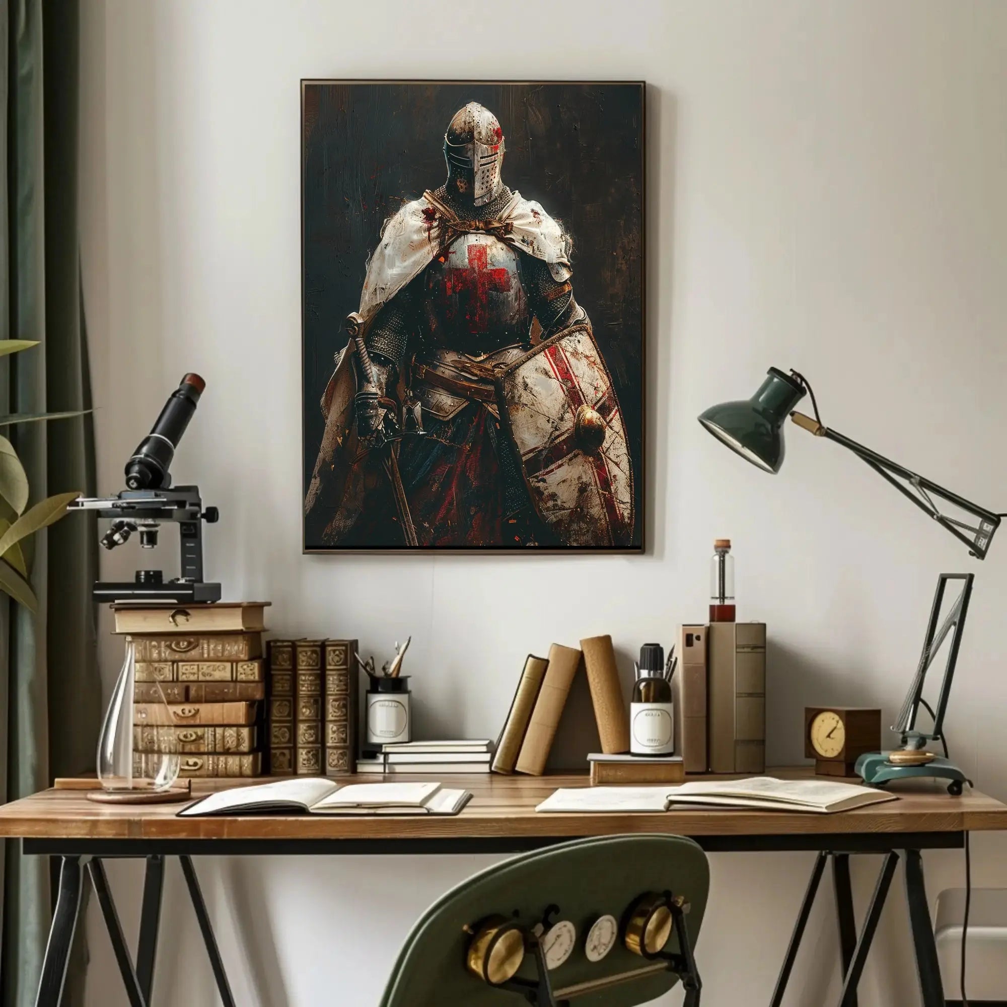 Crusader Knight in Battle Drama Historical or Presidential Poster PosterGoat