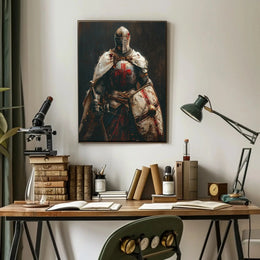 Crusader Knight in Battle Drama Historical or Presidential Poster PosterGoat