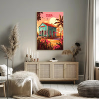 Cuban Sunrise Travel Poster PosterGoat