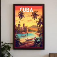 Cuban Tropical Vintage Travel Poster PosterGoat