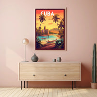 Cuban Tropical Vintage Travel Poster PosterGoat