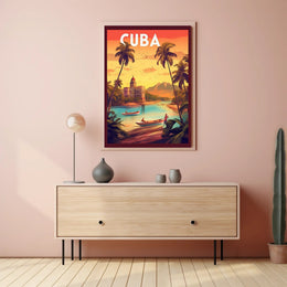 Cuban Tropical Vintage Travel Poster PosterGoat