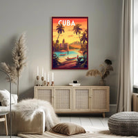 Cuban Tropical Vintage Travel Poster PosterGoat