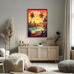Cuban Tropical Vintage Travel Poster PosterGoat
