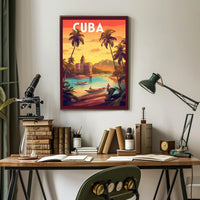 Cuban Tropical Vintage Travel Poster PosterGoat