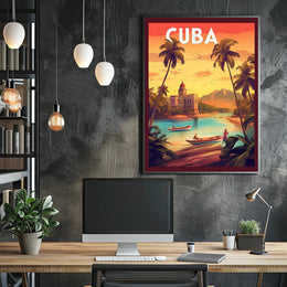 Cuban Tropical Vintage Travel Poster PosterGoat