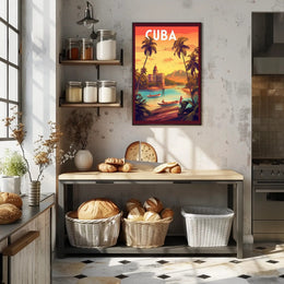 Cuban Tropical Vintage Travel Poster PosterGoat