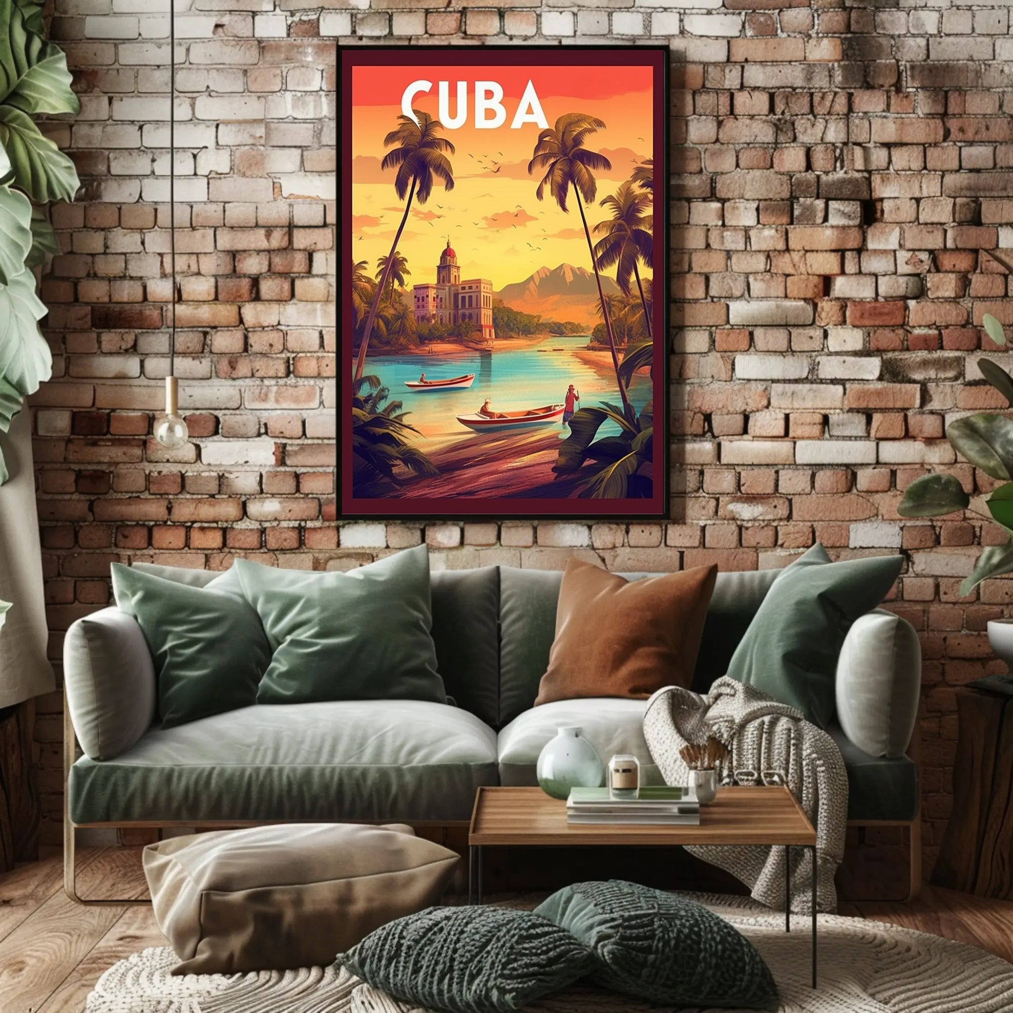 Cuban Tropical Vintage Travel Poster PosterGoat