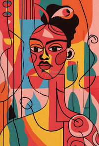 Cubist Inspired Abstract Art for Modern Enthusiasts Poster PosterGoat