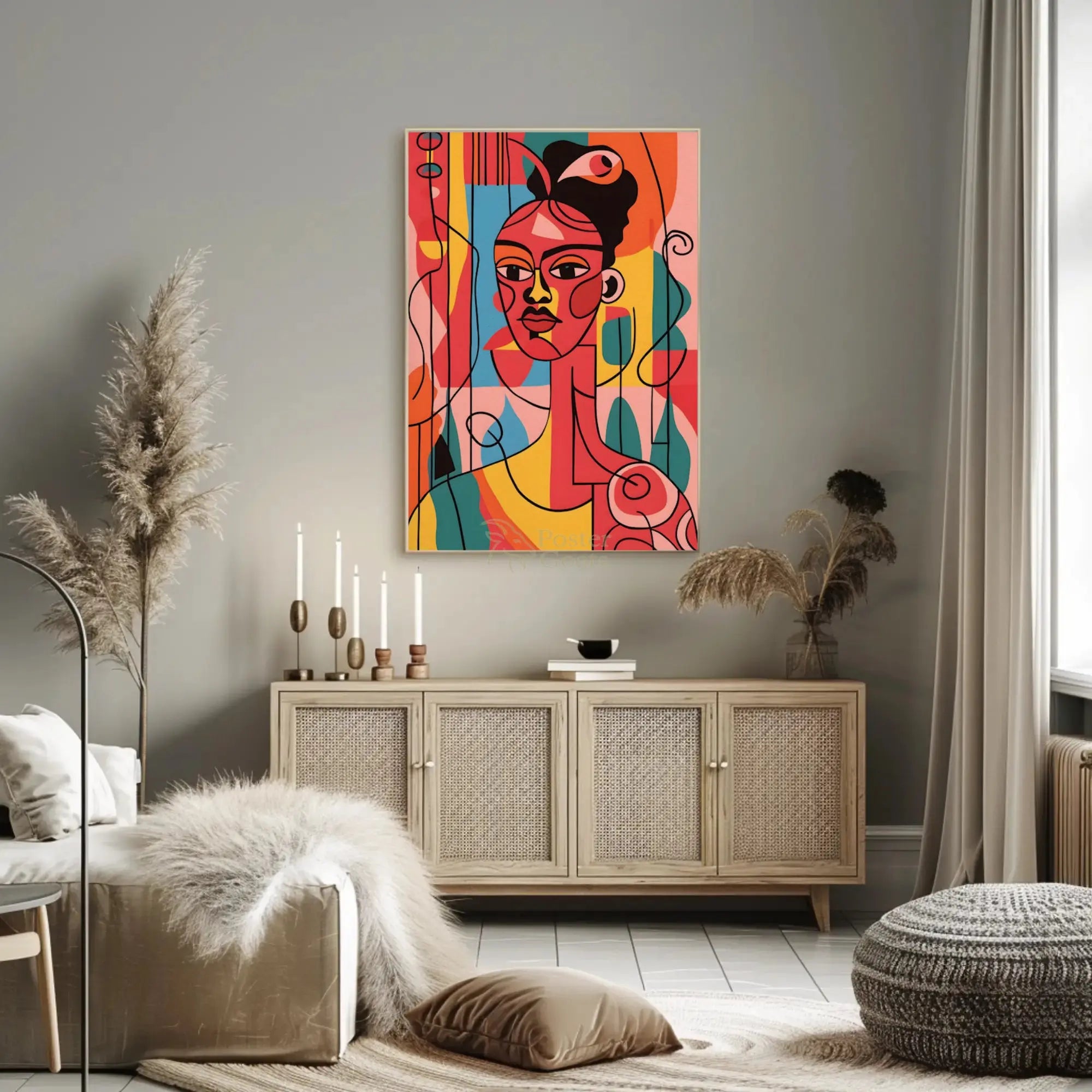 Cubist Inspired Abstract Art for Modern Enthusiasts Poster PosterGoat