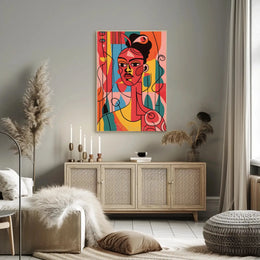 Cubist Inspired Abstract Art for Modern Enthusiasts Poster PosterGoat