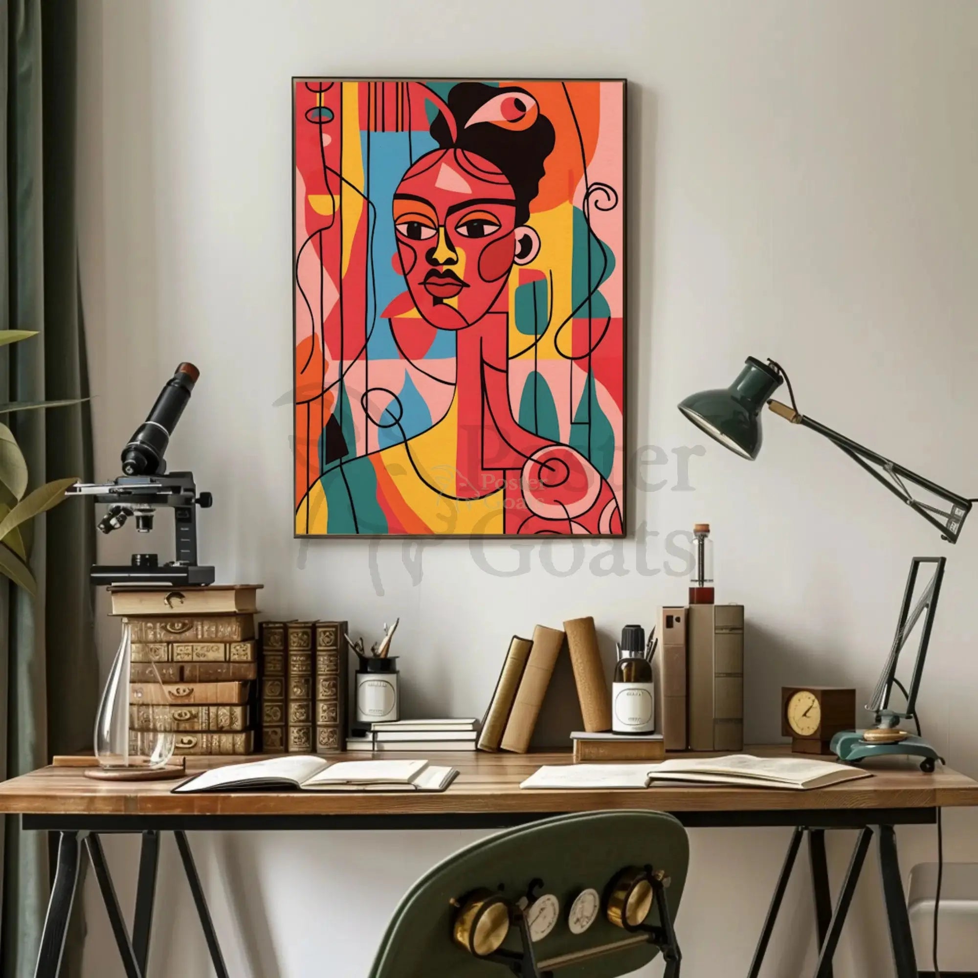 Cubist Inspired Abstract Art for Modern Enthusiasts Poster PosterGoat